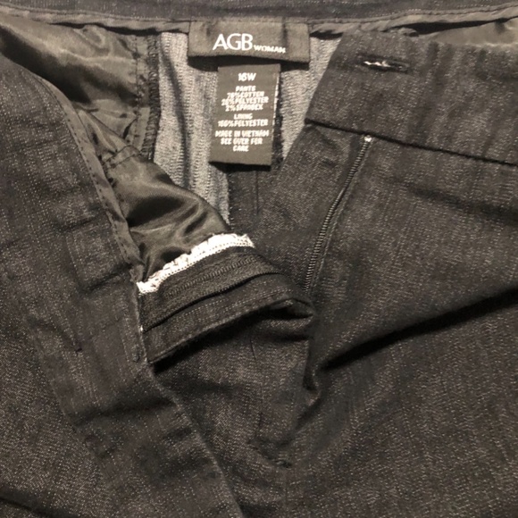 Women’s black wide leg pants pockets with detail pockets in the bath, size 16 W - Picture 4 of 5